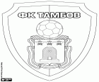 Escudo del FC Tambov, club de fútbol con base en Tambov, ciudad a orillas del río Tsna y centro administrativo del Óblast de Tambov, situada a 480 km al sureste de Moscú, en el centro-oeste de la Rusia europea 