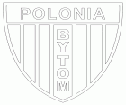 Insignia de Klub Sportowy Polonia Bytom, club de fútbol con sede en Bytom, ciudad que forma parte del área metropolitana de Katowice, en el voivodato de Silesia, en el sur de Polonia