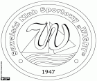 Logo de Suwalski Klub Sportowy Wigry Suwałki, club de fútbol con sede en Suwałki, ciudad sobre el río Czarna Hańcza, en el Voivodato de Podlaquia, al noreste de Polonia