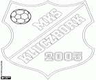 Escudo del Miejski Klub Sportowy Kluczborku, club de fútbol con sede en Kluczbork, ciudad del sudoeste de Polonia en el Voivodato de Opole