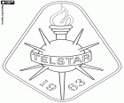 Insignia de SC Telstar, club de fútbol con sede en IJmuiden, ciudad portuaria en la desembocadura del Gran Canal en el Mar del Norte, en la provincia de Holanda Septentrional