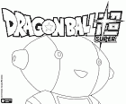 El logo de Dragon Ball Super con un curioso robot, personaje de la secuela del famoso anime-manga Dragon Ball