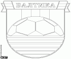 Insignia de FK Baltika Kaliningrad, club de fútbol con sede en Kaliningrado, ciudad portuaria en la desembocadura del río Pregel al mar Báltico y capital del óblast de Kaliningrado, enclave ruso aislado del resto de territorio de Rusia