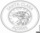 Escudo del Clube Desportivo Santa Clara, club de fútbol con sede en Ponta Delgada, ciudad en la Isla de São Miguel y una de las tres capitales de las Azores. Las Azores son nueve islas portuguesas en el Océano Atlántico a unos 1400 km al oeste de Lisboa