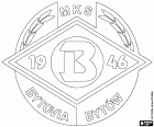Logo del MKS Bytovia Bytów, Miejski Klub Sportowy Bytovia Bytów, club de fútbol con sede en Bytów, ciudad en el norte de Polonia y capital del Condado de Bytów en el Voivodato de Pomerania