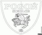 Insignia de MKP Pogoń Siedlce, Miejski Klub Piłkarski Pogoń Siedlce, club de fútbol con sede en Siedlce, ciudad del este de Polonia en el voivodato de Mazovia