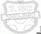 Insignia de 1. SC Znojmo FK, 1. Sport Club Znojmo Fotbalový klub, club de fútbol con sede en Znojmo, ciudad cercana a la frontera con Austria en el sureste de la República Checa, situada a 55 km de Brno en la Región de Moravia Meridional