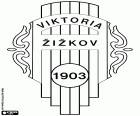 Emblema de FK Viktoria Žižkov, club de fútbol con sede en Žižkov, un antiguo municipio independiente que desde 1920 es un distrito de Praga, la capital de la República Checa