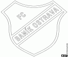 Escudo de FC Baník Ostrava, club de fútbol con sede en el distrito de Slezská en la ciudad de Ostrava, la tercera ciudad más poblada del país y la capital de la región de Moravia-Silesia en el noreste de la República Checa 