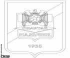 Logo de PFC Spartak Nalchik, club de fútbol con sede en Nalchik, ciudad situada en el sur de la Rusia Europea, en la región de norte del Cáucaso y capital de la República de Kabardino-Balkaria