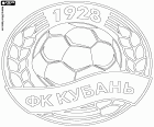 Emblema de FC Kubán Krasnodar, club de fútbol con sede en Krasnodar, ciudad al lado del río Kubán del sur de la Rusia Europea y capital del krai de Krasnodar en la región del Cáucaso Norte 