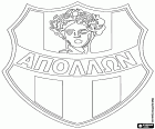 Logo de FC Apollon Smyrnis, también conocido como Apollon Atenas, club de fútbol que pertenece a un club deportivo fundado en Esmirna en 1891 y desde 1922 con sede en Rizoupoli, un barrio de la capital griega, Atenas. Su nombre completo transliterado del griego es Gymnasticos Syllogos Apollon Smyrnis