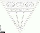Escudo de GKS Tychy, Górniczy Klub Sportowy Tychy, club deportivo con sede en Tychy, ciudad del voivodato de Silesia, situada a 20 km al sur de Katowice, en el sur de Polonia 