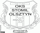 Emblema del OKS Stomil Olsztyn, Olsztyński Klub Sportowy Stomil Olsztyn, club deportivo con sede en Olsztyn, ciudad del noreste de Polonia y capital del Voivodato de Varmia y Masuria. Olsztyn es conocida por sus lagos y bosques