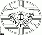 Logo de Varzim Sport Club, club de fútbol con sede en Póvoa de Varzim,  ciudad con costa al Océano Atlántico, en la Gran Área Metropolitana de Oporto, en el distrito de Oporto, en la Región Norte de Portugal