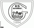Insignia de GKS Katowice, Górniczy Klub Sportowy Katowice, club de fútbol con sede en la ciudad de Katowice, la capital del Voivodato de Silesia en el sur de Polonia
