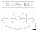 Insignia de PEC Zwolle, club de fútbol con sede en Zwolle, ciudad en el centro-este de los Países Bajos y capital de la provincia de Overijssel