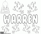 Warren, nombre de origen inglés para niño, derivado del mismo apellido inglés, Warren
