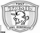 Escudo de FK Tom Tomsk, club de fútbol con sede en Tomsk, ciudad de Siberia a orillas del río Tom y capital del Óblast de Tomsk