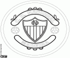Escudo de Clube Desportivo Nacional, Nacional de Madeira, club de fútbol con sede en Funchal, ciudad de la isla de Madeira y capital de la región autónoma de Madeira, archipiélago portugués en el Océano Atlántico