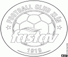 Emblema de FC Fastav Zlín, club de fútbol con sede en Zlín, ciudad a orillas del río Dřevnice y la capital de la región de Zlín, en el este de la República Checa