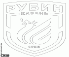 Emblema de FK Rubin Kazán, Futbolny klub Rubin Kazan, club de fútbol con sede en Kazán, ciudad a orillas del río Volga en el centro-este de la Rusia Europea. Kazán es la ciudad más grande y la capital de la República de Tartaristán
