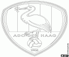 Escudo de Alles Door Oefening Den Haag, ADO Den Haag, club de fútbol con sede en La Haya, ciudad en la costa oeste de los Países Bajos y la capital de la provincia de Holanda Meridional. La Haya es la tercera ciudad más grande de los Países Bajos y la sede del gobierno, el centro administrativo del país