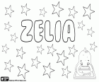 Zelia, nombre para niña en portugués, en italiano, en francés y en inglés. Zelia, nombre con varios orígenes, variante de Celia y de Zélie, diminutivo de Azelia y de Solène