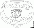 Logo de Athlitikos Omilos Xanthi, club de fútbol con sede en Xanthi, ciudad en la región de Macedonia Oriental y Tracia, en el noreste de Grecia