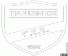 Insignia de Panionios Gymnastikos Syllogos Smyrnis, club polideportivo con sede en Nea Smyrni, ciudad que forma parte de la región metropolitana de Atenas, la capital de Grecia