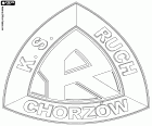 Logo de Ruch Chorzów SA, club de fútbol con sede en Chorzów, ciudad situada en la voivodia de Silesia, en el sur de Polonia. Chorzów forma parte del Área Metropolitana de Silesia junto con Katowice y otros municipios 