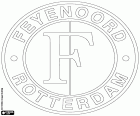 Escudo del Feyenoord, club de fútbol con sede en Rotterdam, la ciudad con más habitantes de la provincia de Holanda Meridional, en el oeste de los Países Bajos