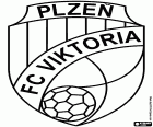 Insignia de FC Viktoria Plzeň, club de fútbol con sede en Pilsen, ciudad en la región histórica de Bohemia, en el oeste de la República Checa. Esta ciudad checa se encuentra a unos 90 km al oeste de Praga y es famosa alrededor del mundo por la cerveza