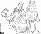 Los tres camellos de los Reyes Magos de Oriente