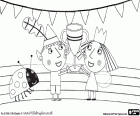 Ben y Holly son los felices vencedores, en este dibujo los vemos con el trofeo al lado de la mariquita Gastón