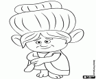 La Abuela Rosiepuff ayuda a los jóvenes trolls a mantener brillantes sus colores. Ella es una vieja troll con el pelo turquesa y la piel lila