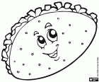Un taco mexicano con verduras y una sonrisa
