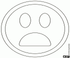 Un emoticono con la cara de Smiley con el ceño fruncido y la boca abierta