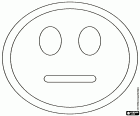 El emoticono que no expresa ninguna emoción, Smiley con la cara neutra
