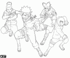 Naruto junto con otros personajes del famoso anime manga