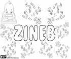 Zineb, nombre para niña en bereber, variante del nombre árabe Zaynab y Zainab