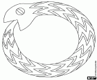 El ouroboros es un antiguo símbolo que proviene de la iconografía del Antiguo Egipto. El ouroboros representa una serpiente que se muerde su propia cola. El ouroboros se ha convertido en un símbolo para el Gnosticismo y el Hermetismo