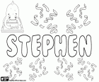 Stephen, nombre masculino en inglés, variante de Steven, nombre de origen griego, derivado de Stephanos