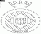 Emblema del Girona FC. Club de fútbol fundado en 1930 en la ciudad de Girona o Gerona. La temporada 2017-2018 jugará por primera vez en su historia en la Primera División española, La Liga, tras conseguir la segunda posición en la Liga 123 de la temporada 2016-2017