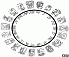 La rueda del calendario civil de la antigua civilización maya. El calendario Haab tiene un total de 365 días. El año solar se dividía en 18 meses de 20 días más los cinco últimos días del año que eran los fatídicos Uayeb. Los meses mayas son Pop, Uo, Zip, Zotz, Tzec, Xul, Yaxkin, Mol, Chen, Yax, Zac, Ceh, Mac, Kankin, Muwan, Pax, Kayab, Cumkú y el final Uayeb.