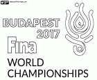 El logo del Campeonato del Mundo de Natación Budapest 2017. El campeonato mundial de la FINA se celebra en Budapest, Hungría, del 14 al 30 de julio de 2017