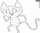 Me-Mow es un personaje de Hora de aventuras o Adventure Time. Esta gata es una asesina y una cazadora de recompensas