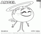 Ángel es un personaje de Emoji La película inspirado en el emoji del ángel