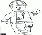 Emmet con su casco de trabajo, un obrero de la construcción de la película Lego