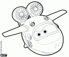 Mira en su forma de avión, un avión-robot de Super Wings